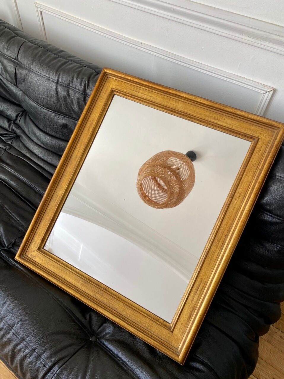 Antique gilded wood mirror 50x60cm