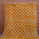 Yellow and white checkered Berber rug