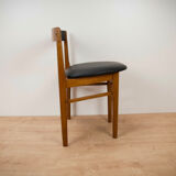 Vintage extendable dining table & 4 black chairs from Mcintosh,1960s