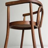 vintage curved wooden children's chair