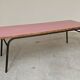 Large canteen table in pink formica and metal.