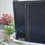 Vintage armchair in black leather