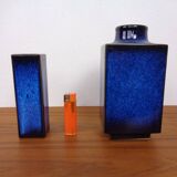 Blue Japanese ceramic vases, 1960s, set of 2