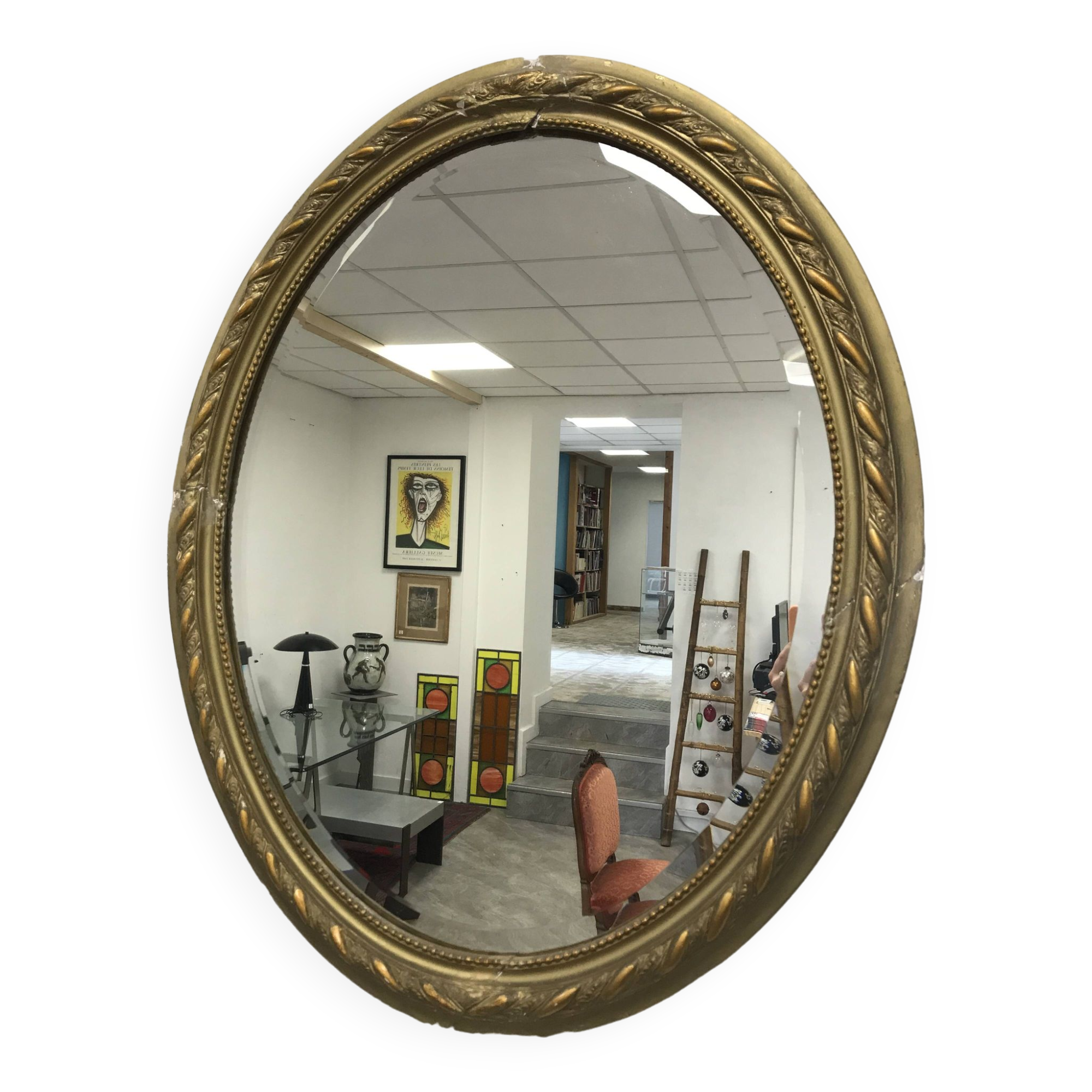 Napoleon III oval mirror