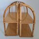 Set of bamboo wall shelves