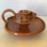 Yves Marian hand-turned ceramic candle holder