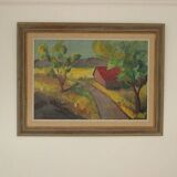 Landscape with barn by Bror Göransson