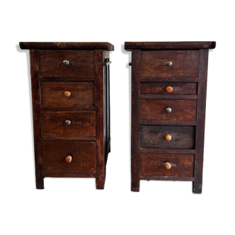 2 commodes, chevets en bois