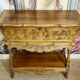 Bread trough / carved walnut – animated scene decoration – early 20th century