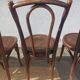 Set of 5 Buchon bistro chairs in curved wood
