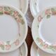6 vintage dessert plates English earthenware Oxford floral pattern