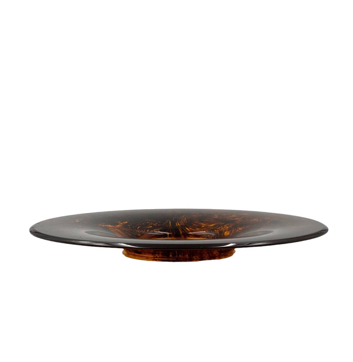 Hollywood regency brass and tortoiseshell lucite tray, Guzzini Italy 1970s