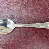 Set of 6 small silver metal teaspoons