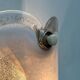 Vintage Danish Model Glasplattelampet Glass Sconce by Per Lütken for Holmegaard, 1970s