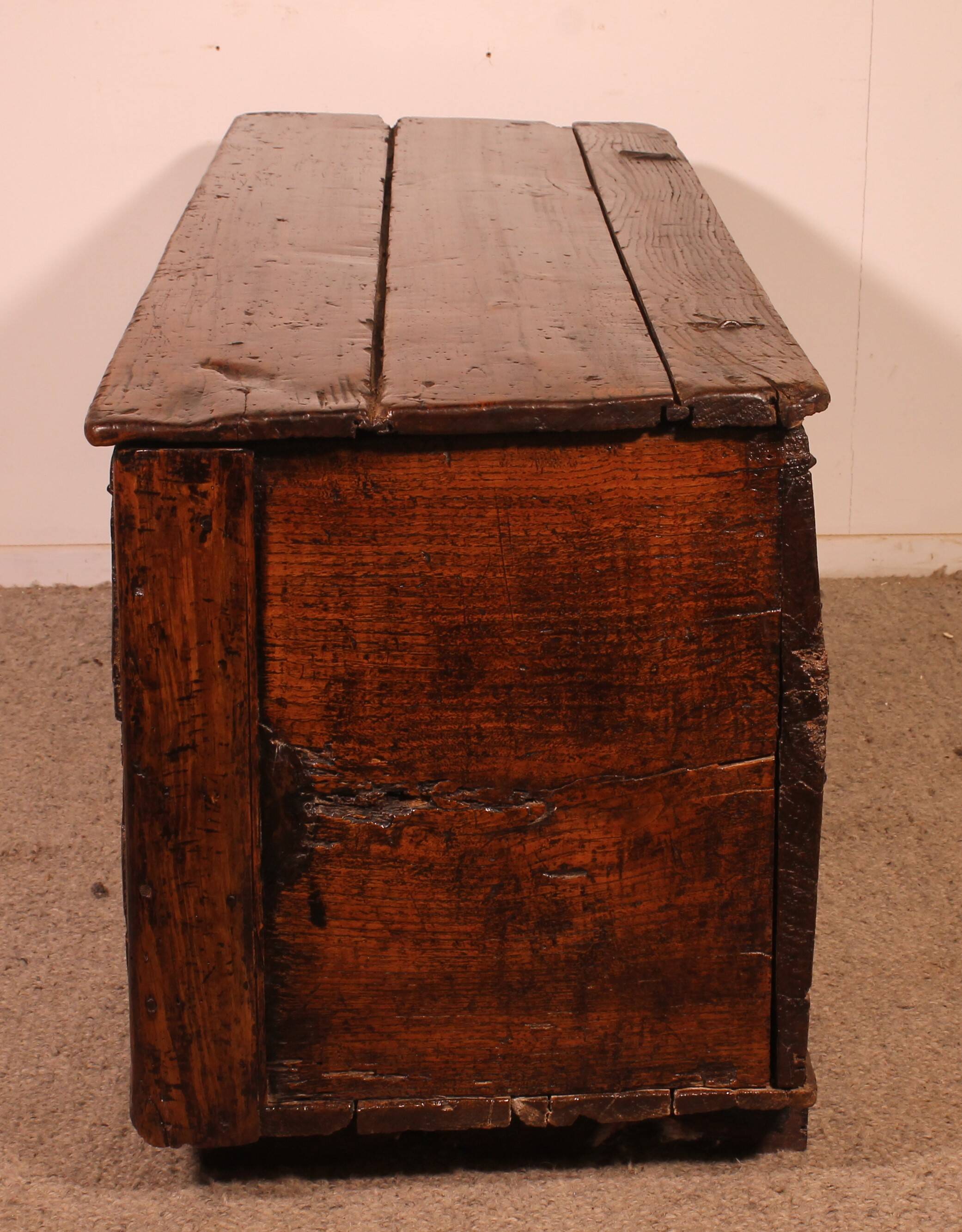 Gothic oak chest