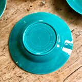 Hollow plates 50s - emerald green glazes!