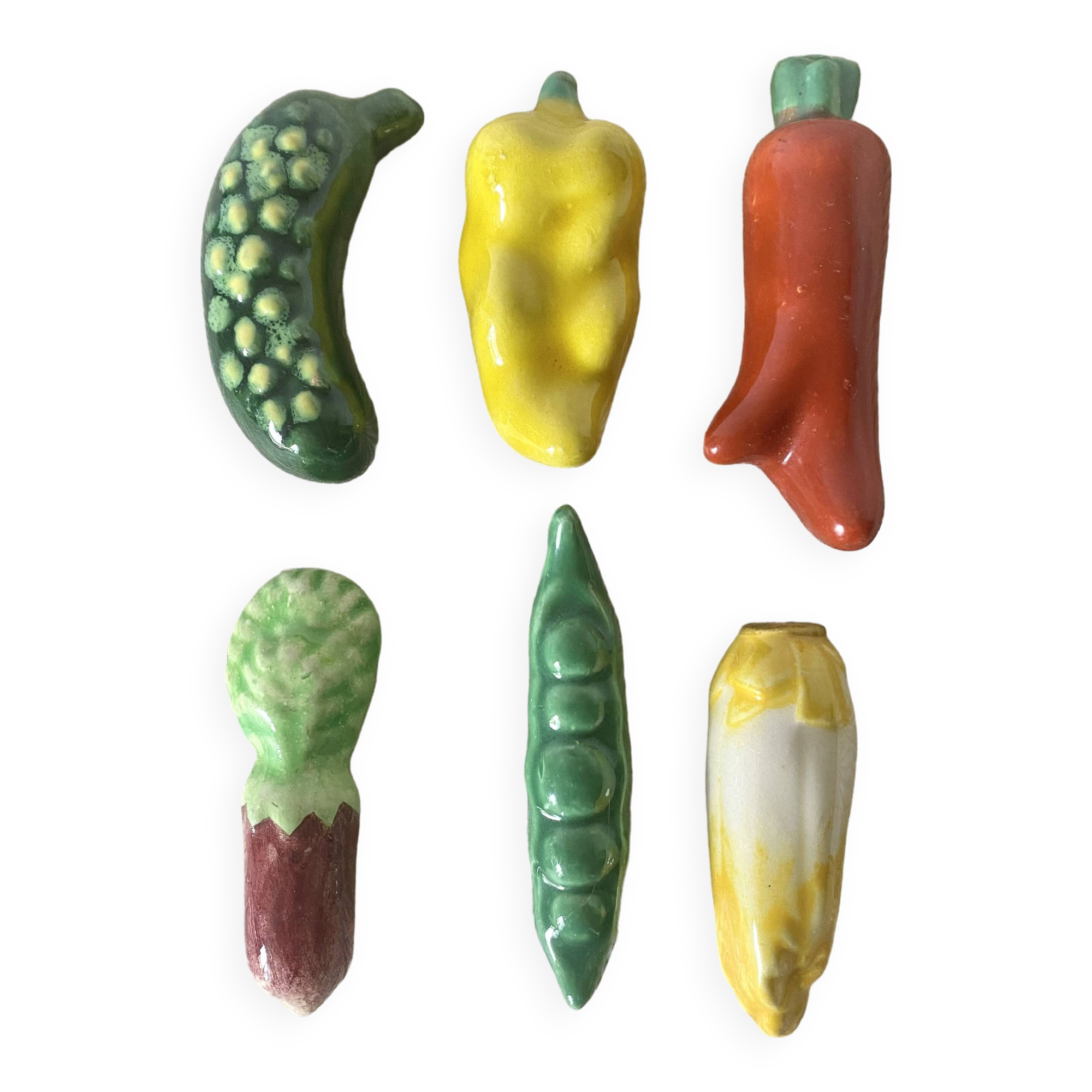 Vegetable barbotine knife holder, 50s-60s