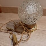 Lampe à poser globe vintage diamant
