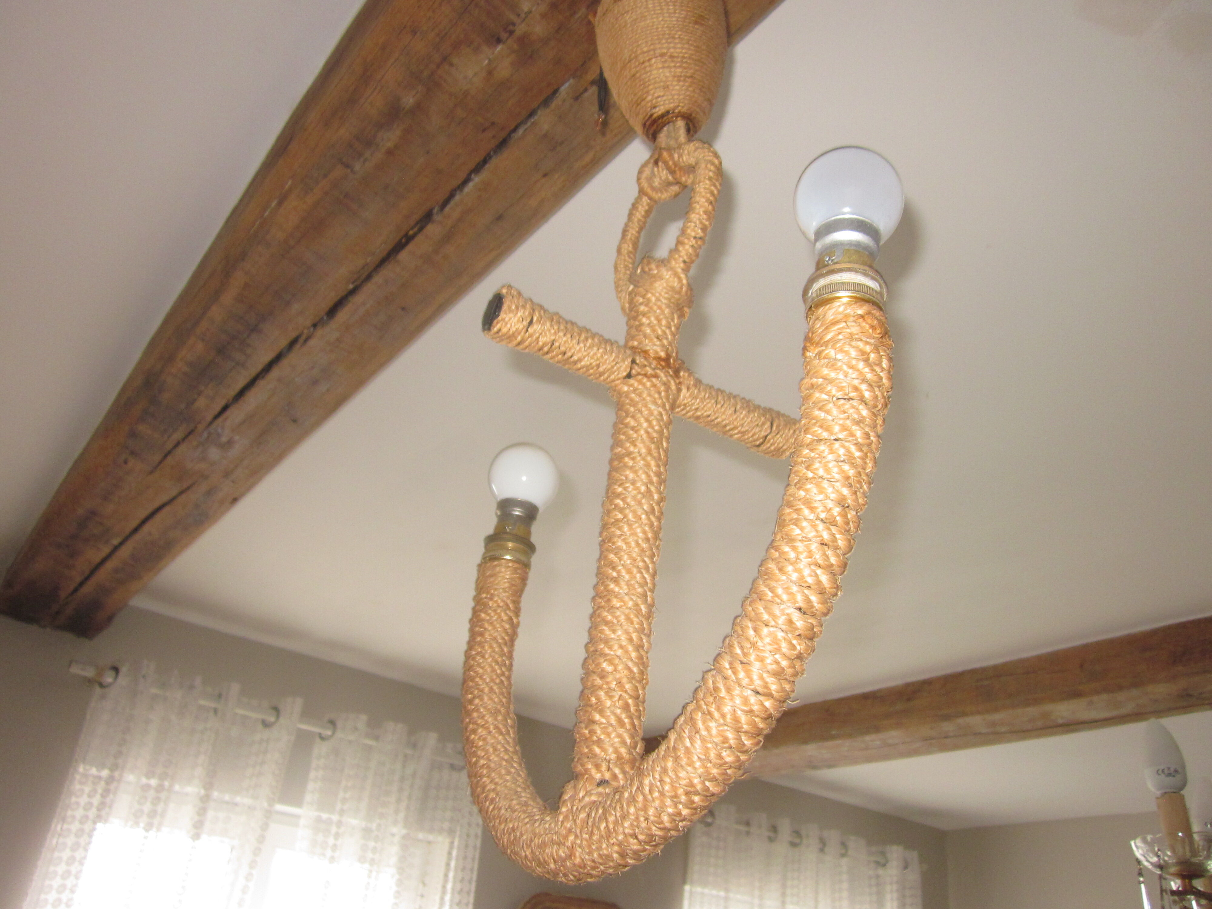 Rope chandelier of the 1950s