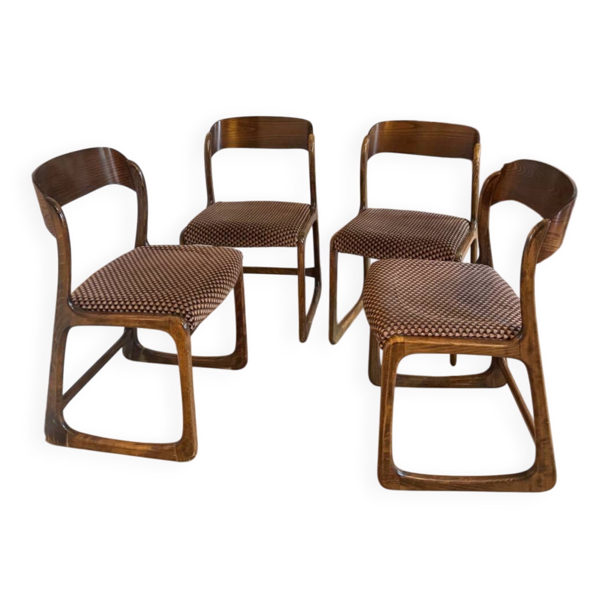 4 Baumann chairs, sled model