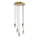 Glass and Brass Cascade Pendant Lamp by Schmidt Leuchten, 1970s