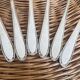 Set of 6 silver metal spoons
