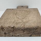 Cutting board solid wood patinated thick early twentieth century