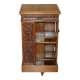 Victorian carved oak revolving library, circa 1880.