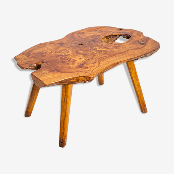 Table basse en bois d'olivier