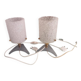 Set of 2 Perspex and Plexiglass lamps from the 1950s.