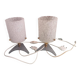 Set of 2 Perspex and Plexiglass lamps from the 1950s.