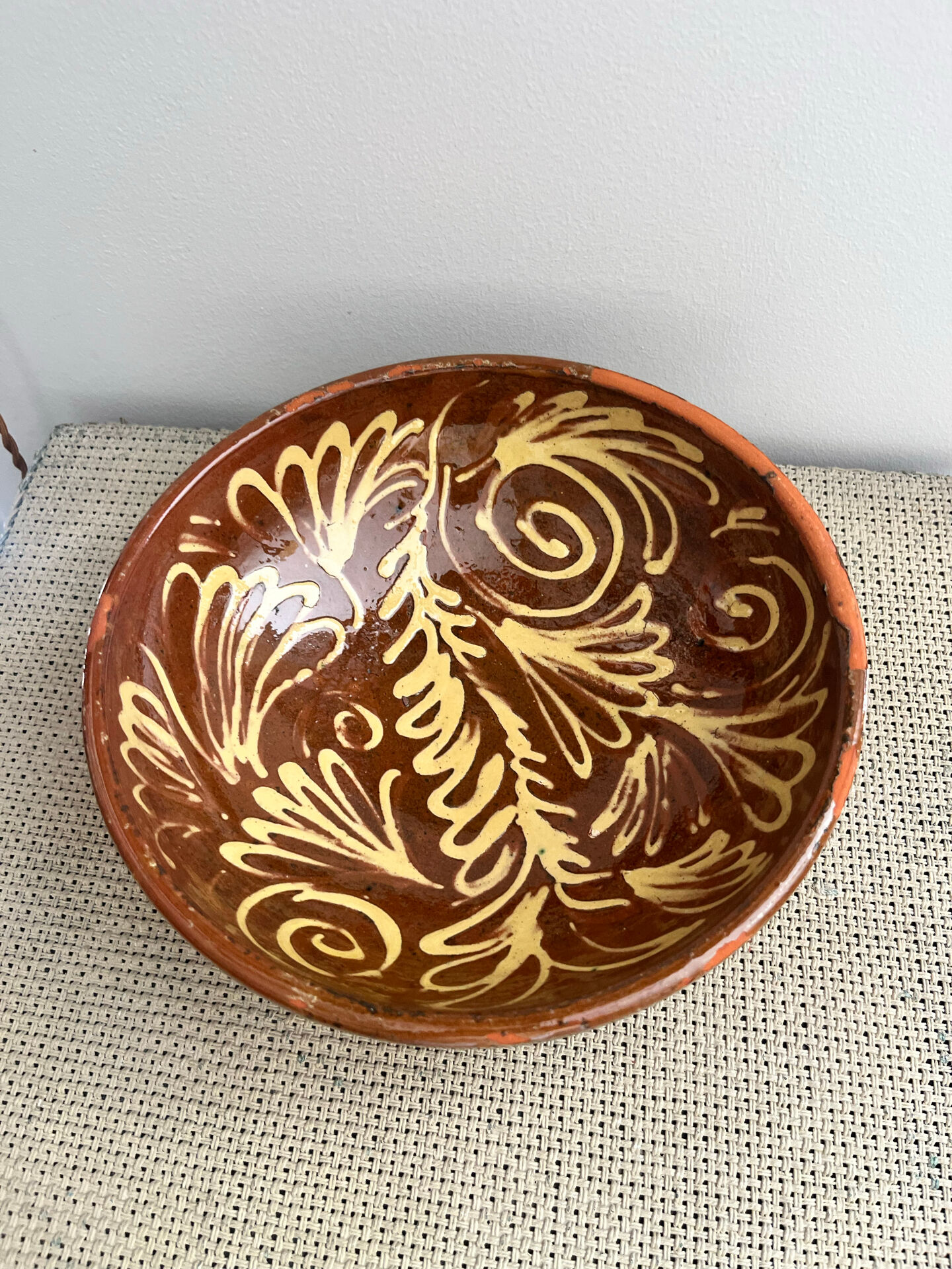 Glazed terracotta salad bowl