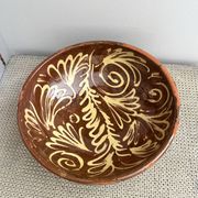 Glazed terracotta salad bowl