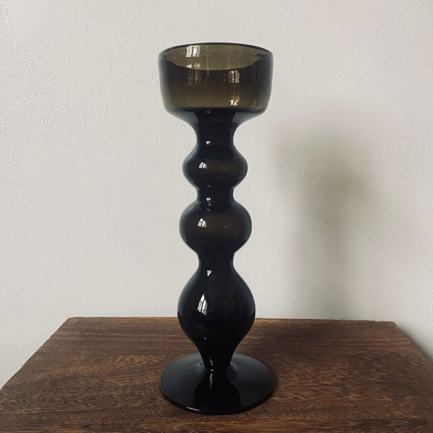 Vase en verre fumé noir | Selency