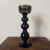 Black smoked glass vase