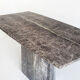 Vintage dining table. Gray marble. Italy, 90s
