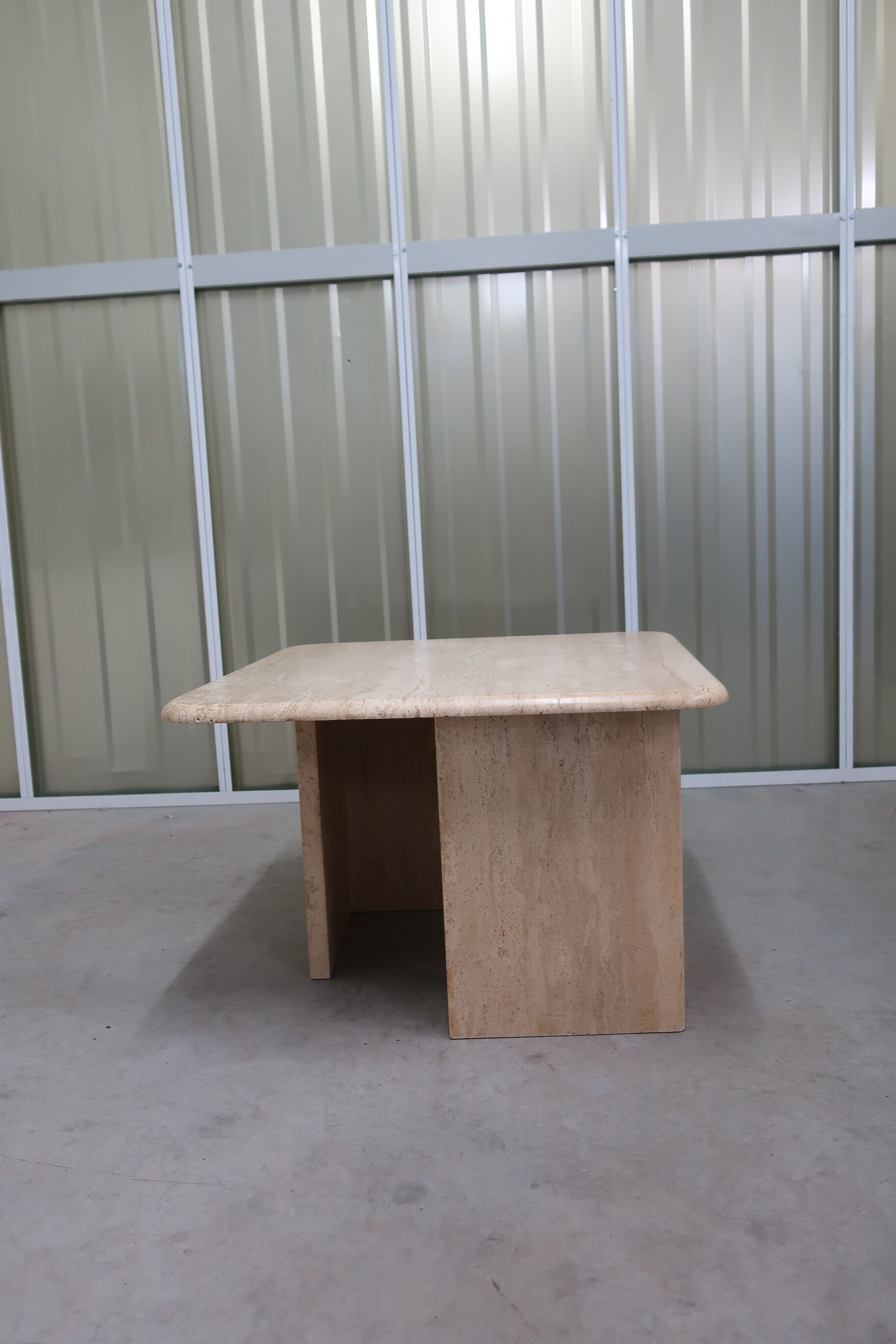 Travertine square coffee table 70/80