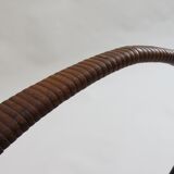 Log metal and cane log basket 1960