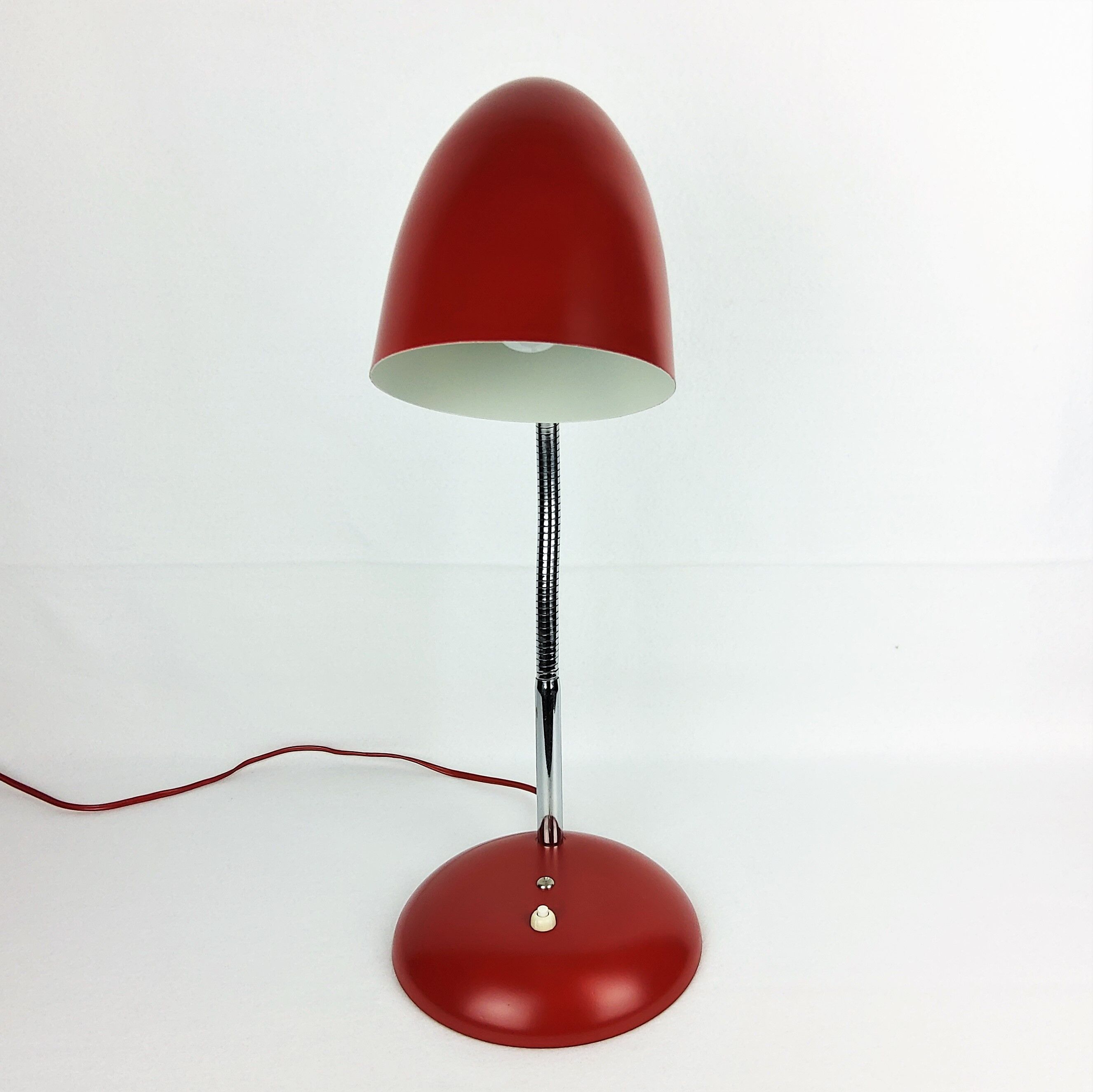 Vintage lamp red metal 1950