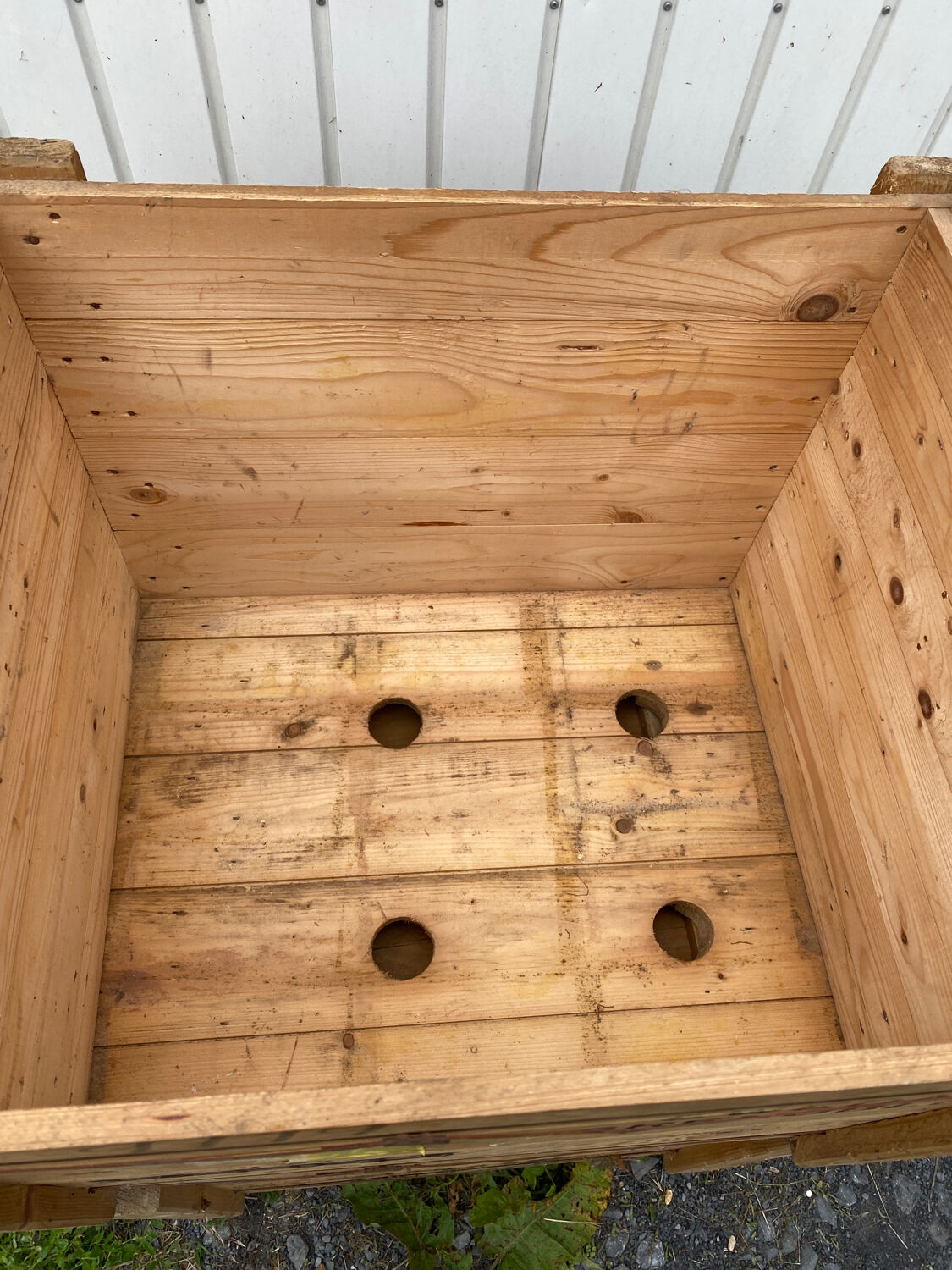 Loft deco vintage wooden storage box