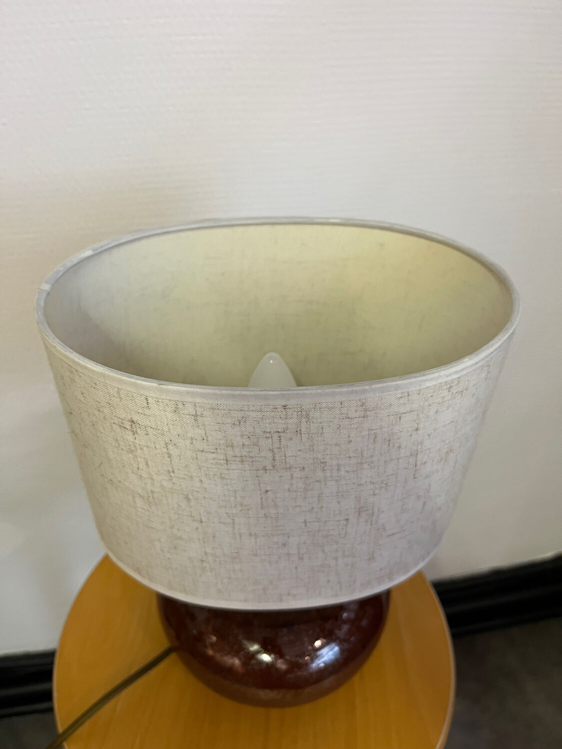 Vintage stoneware floor lamp