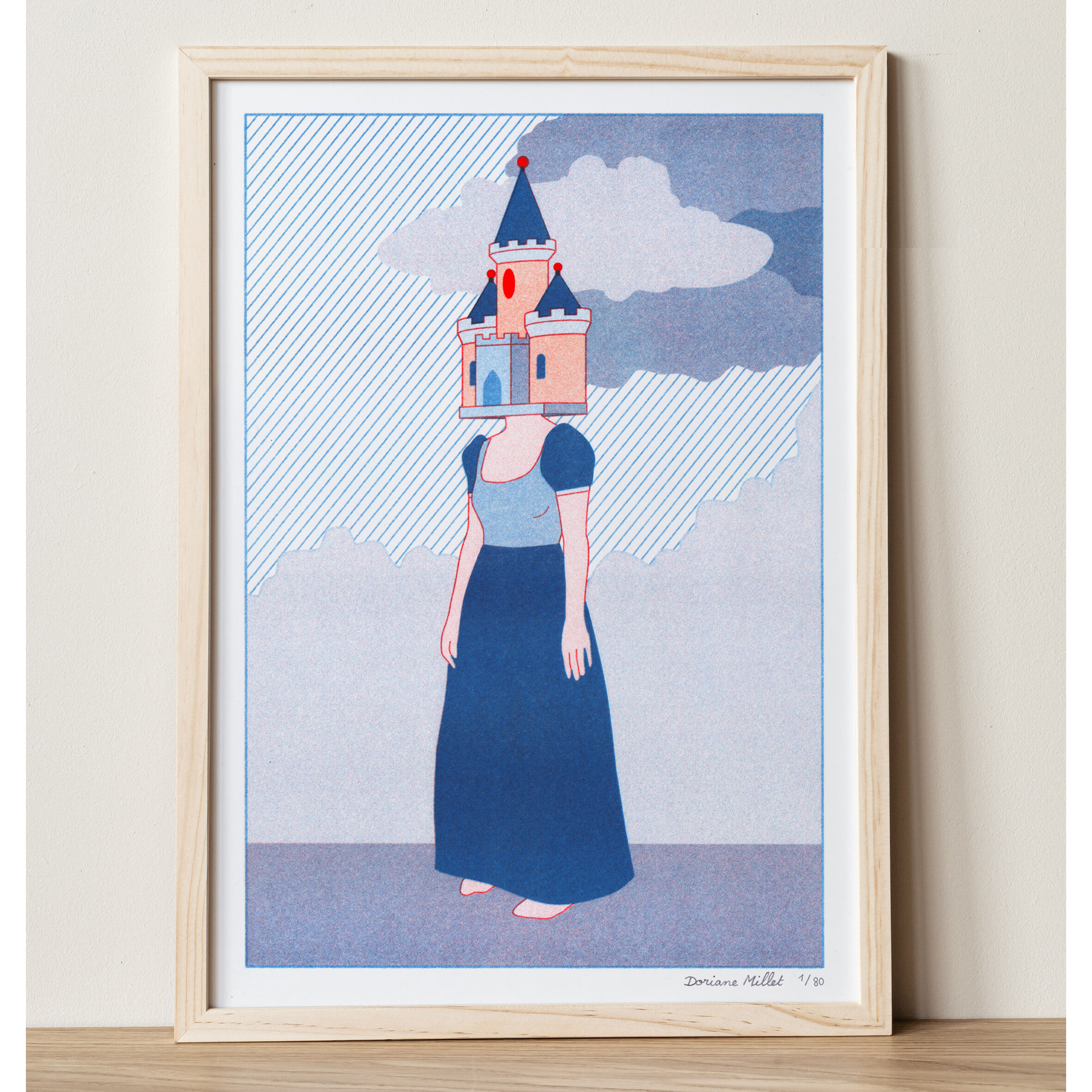 Limited edition illustration, A4, risography