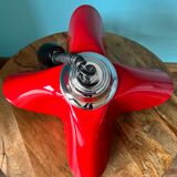 Ceiling pendant lamp / vintage and retro ceiling lamp / 1970s / red colour