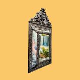 19th century wall mirror with parecloses