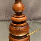 Rustic lamp foot in solid wood alder type