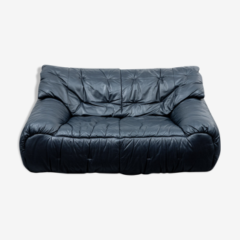 Black leather sofa, 70, two places