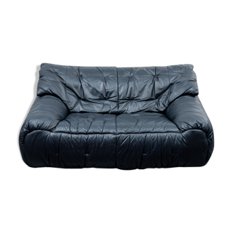 Black leather sofa, 70, two places