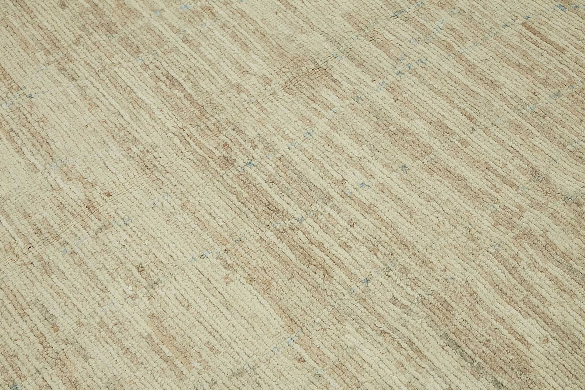 Handwoven Turkish Rustic 261 cm x 299 cm Beige Wool Carpet