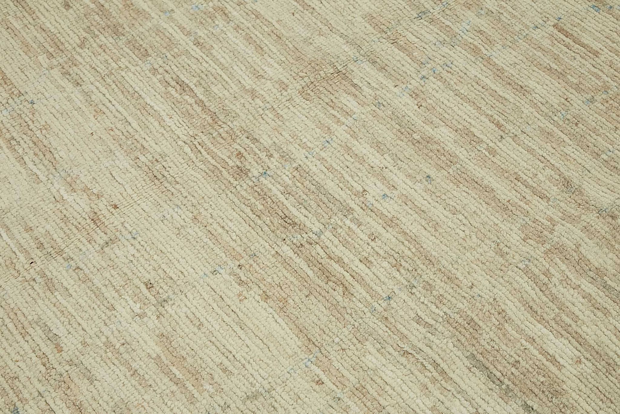 Handwoven Turkish Rustic 261 cm x 299 cm Beige Wool Carpet