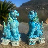 Figurines en céramique Chien Lion